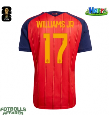 Spanien Nico Williams #17 Hemmatröja VM 2026 Kortärmad